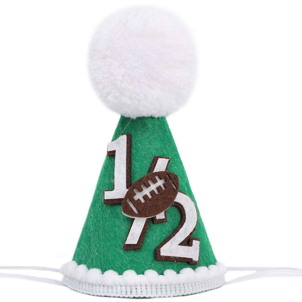 8684 Football 1/2 Half Birthday Hat - 1/2 Football Party Decorations,One